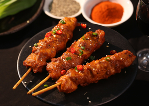 沙嗲炸蒸胸肉串