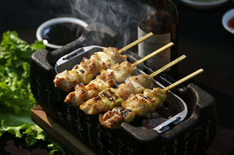 素烤腿肉葱串