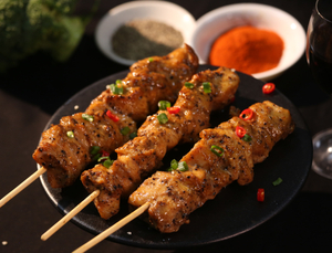 麻香蒸煮胸肉串