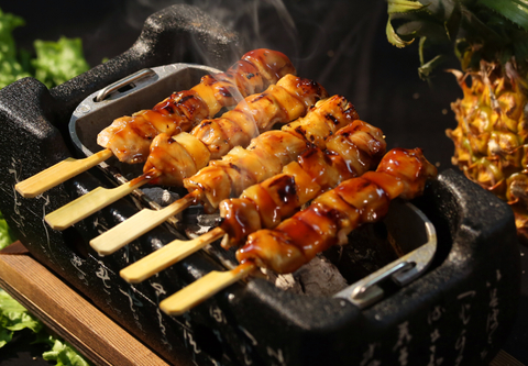炭烤鸡肉菠萝串