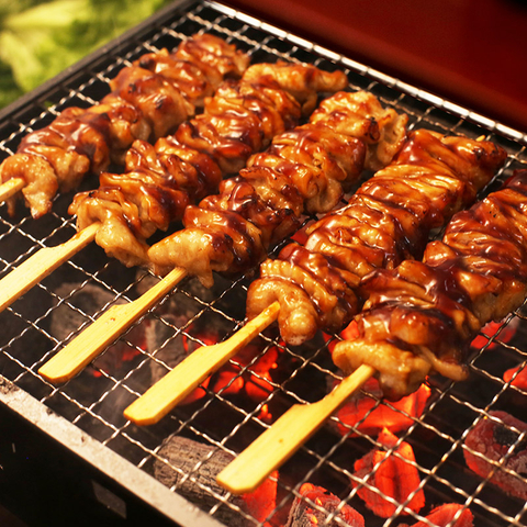 炭烤鸡皮串
