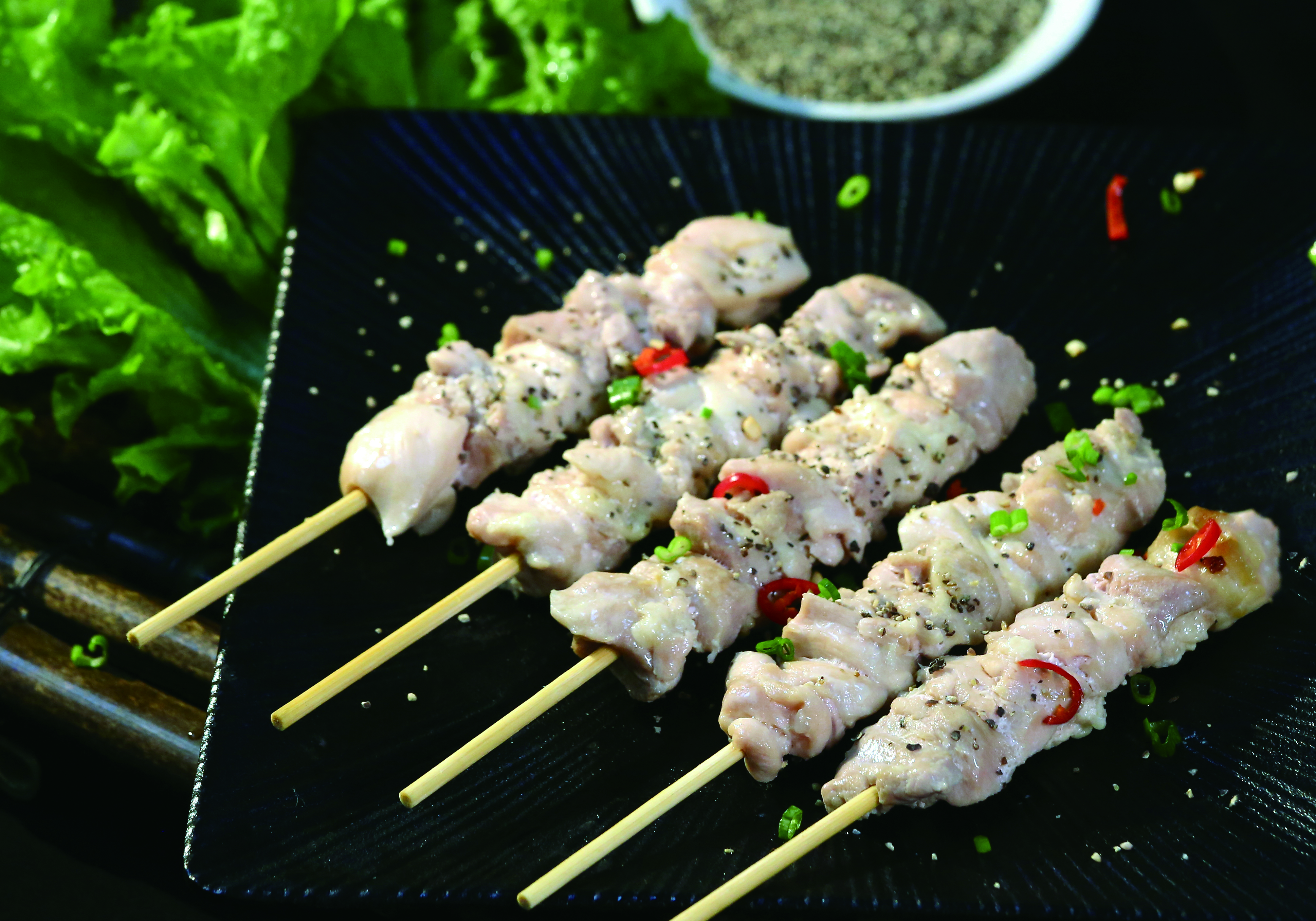 蒸煮腿肉串