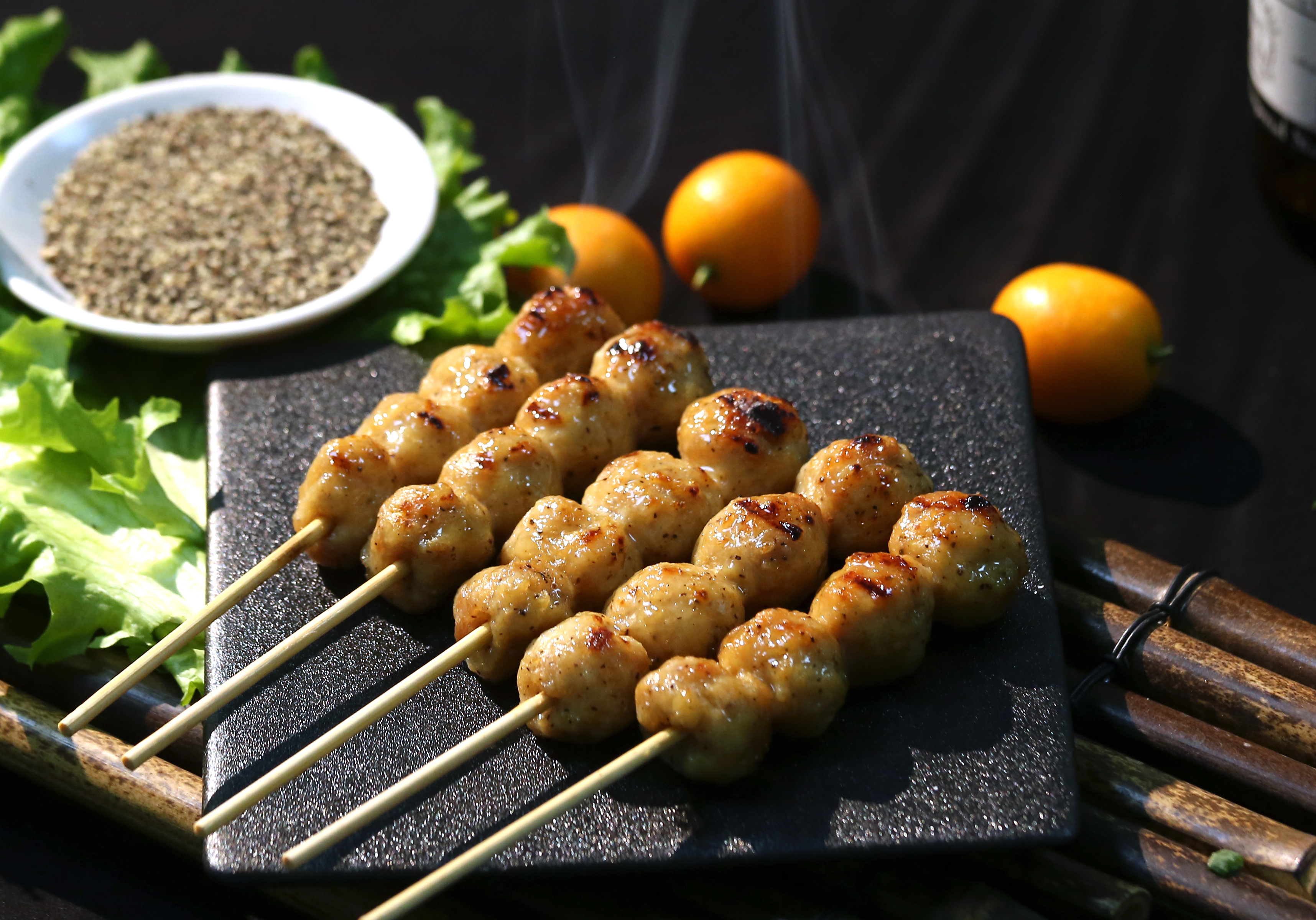 素烤丸子串